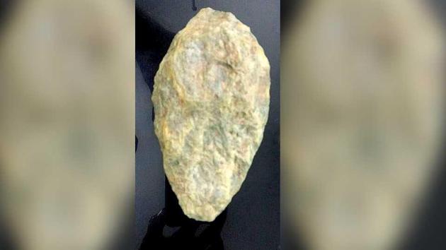 The visitor stole a replica of the ancient Olduvai Handaxe, an invention that dates back 1.5 million years. (HT Photo) The visitor stole a replica of the ancient Olduvai Handaxe, an invention that dates back 1.5 million years. (HT Photo)