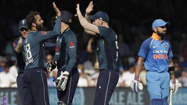 England thrashed India by 86 runs at Lord’s to level the three-match ODI series 1-1. Get highlights of India vs England, 2nd ODI at Lord’s here(AP)