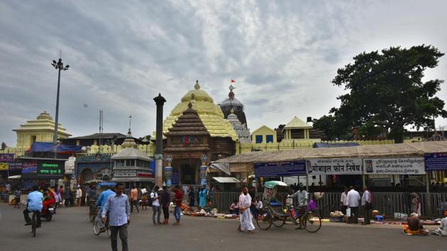 A tablet near the temple entrance states that only “orthodox Hindus” are allowed entry into the temple. People of other faiths can view a replica of the idol of Jagannath placed near the temple’s main entrance. Recently, there were news reports that President Ram Nath Kovind and his wife were allegedly harassed by temple servitors during their visit there but temple authorities denied this vehemently. (Raj K Raj / HT Photo)
