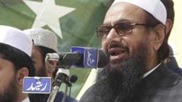 Hafiz Saeed, head of the Pakistani religious party, Jamaat-ud-Dawa addresses a rally in Lahore, Pakistan. (AP File Photo) Hafiz Saeed, head of the Pakistani religious party, Jamaat-ud-Dawa addresses a rally in Lahore, Pakistan. (AP File Photo)
