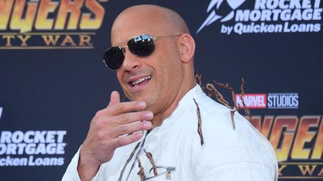 Actor Vin Diesel arrives or the World Premiere of the film Avengers: Infinity War in Hollywood.(AFP)