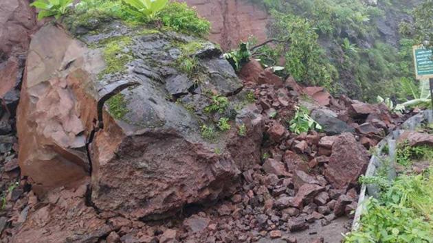This year too, the forest department has closed down the road and it is unclear when exactly the road will be reopened. (HT PHOTO) This year too, the forest department has closed down the road and it is unclear when exactly the road will be reopened. (HT PHOTO)