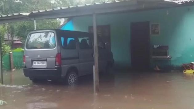 Flood waters entered several houses in the low-lying Kuttanad area. (ANI/Twitter) Flood waters entered several houses in the low-lying Kuttanad area. (ANI/Twitter)