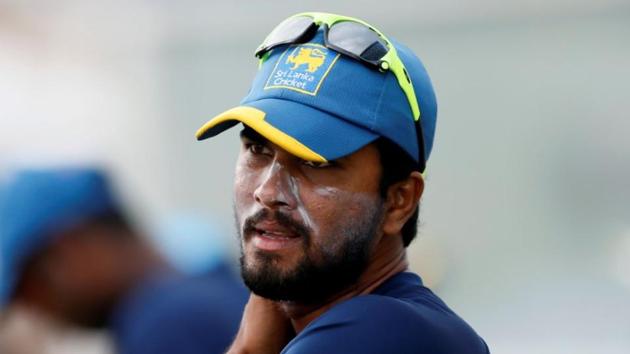 The sanction relates to an incident where the 28-year-old Dinesh Chandimal was found guilty of changing the condition of the ball during the second day’s play of the second Test against West Indies at Gros Islet last month.(REUTERS)