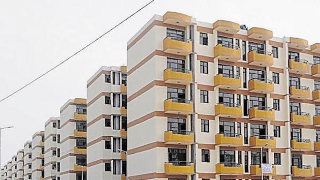 Chief minister Vasundhara Raje in her budget speech had announced to build 27,000 houses in PPP mode under the Housing For All scheme. (HT File Photo For Representation) Chief minister Vasundhara Raje in her budget speech had announced to build 27,000 houses in PPP mode under the Housing For All scheme. (HT File Photo For Representation)