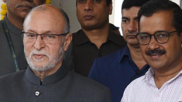 Delhi’s L-G Anil Baijal(left) had returned the file on doorstep delivery of services in December 2017 but approved the scheme in January 2018. (Raj K Raj/HT File Photo)