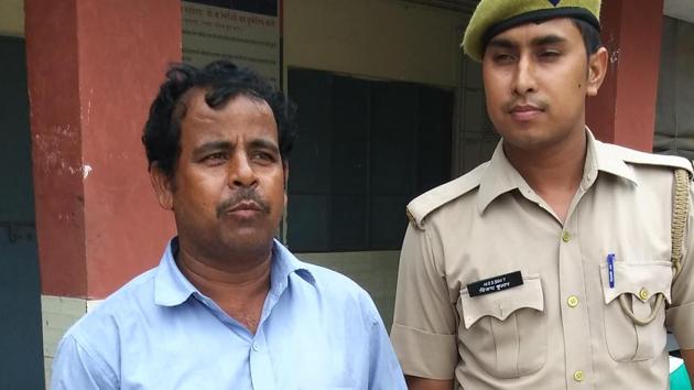 A photo of the accused, Chandi Das (left) who was arrested for the alleged rape of a three-and-a-half-year old girl inside a Greater Noida-based private school. Das is a life guard at the school. (HT Photo) A photo of the accused, Chandi Das (left) who was arrested for the alleged rape of a three-and-a-half-year old girl inside a Greater Noida-based private school. Das is a life guard at the school. (HT Photo)