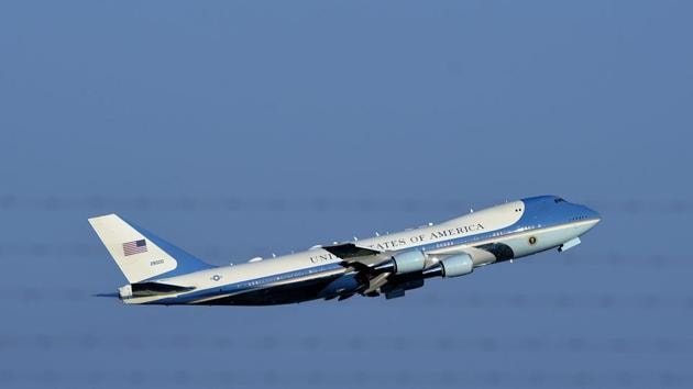 Air Force One carrying U.S. President Donald Trump departs Vantaa, Finland July, 16 2018.(Reuters Photo)