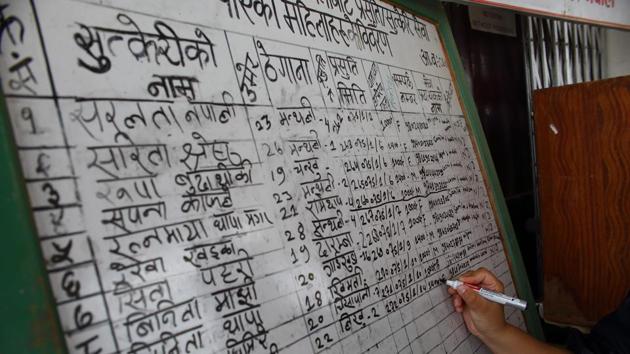 A health worker lists a new mother on a board at a health centre. Nepal reduced maternal mortality by 71% between 1990 and 2015 -- missing out on an ambitious Millennium Development Goal to reduce the rate by three-quarters. But it has a long way to go in improving the overall quality of its healthcare, said Binjwala Shrestha, from the Safe Motherhood Network Federation of Nepal. “Reaching the hospital alone is not enough,” she said. (Bikram Rai / AFP) A health worker lists a new mother on a board at a health centre. Nepal reduced maternal mortality by 71% between 1990 and 2015 -- missing out on an ambitious Millennium Development Goal to reduce the rate by three-quarters. But it has a long way to go in improving the overall quality of its healthcare, said Binjwala Shrestha, from the Safe Motherhood Network Federation of Nepal. “Reaching the hospital alone is not enough,” she said. (Bikram Rai / AFP)