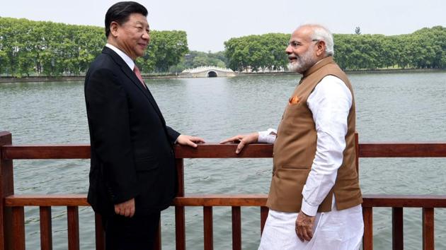 Prime Minister Narendra Modi and China President Xi Jinping in Wuhan, China.(PTI File Photo)