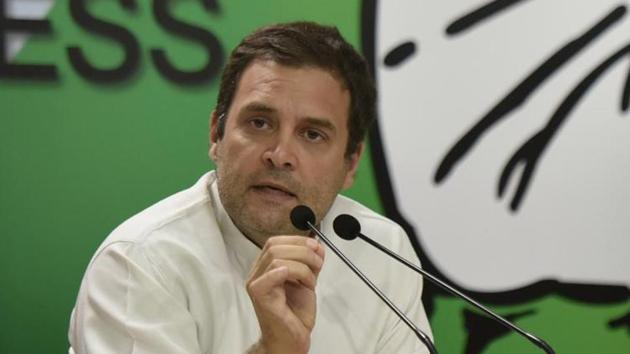 Rahul Gandhi tweeted that Congress was a party that aims to embrace everybody regardless of religion, caste or beliefs. (Vipin Kumar/HT File Photo) Rahul Gandhi tweeted that Congress was a party that aims to embrace everybody regardless of religion, caste or beliefs. (Vipin Kumar/HT File Photo)