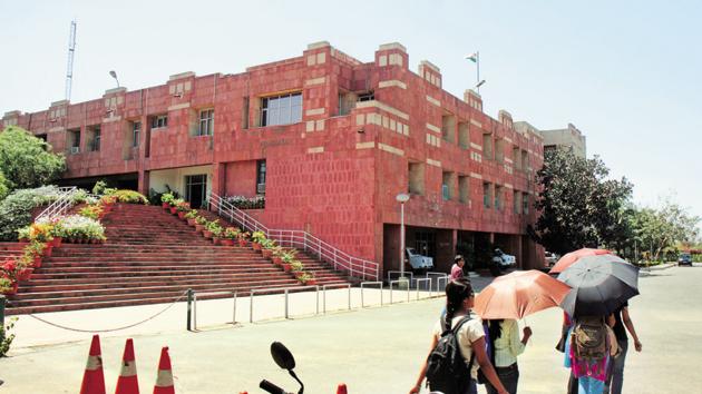 Teachers at the Jawaharlal Nehru University (JNU) will have to mark their attendance at least once a day on the biometric machines. (HT file) Teachers at the Jawaharlal Nehru University (JNU) will have to mark their attendance at least once a day on the biometric machines. (HT file)