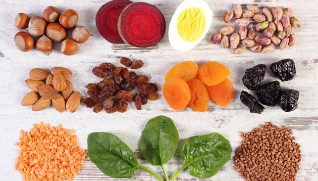 Non heme iron is found in plant-based sources such as grains, beans, vegetables, fruits, nuts and seeds.(Shutterstock)