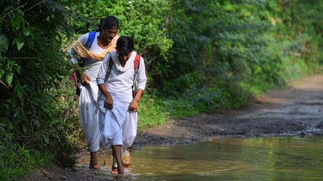 Villagers alleged the road has not been fixed in the last 10 years and it is deteriorating every year. (Sanjeev Verma/HT PHOTO) Villagers alleged the road has not been fixed in the last 10 years and it is deteriorating every year. (Sanjeev Verma/HT PHOTO)