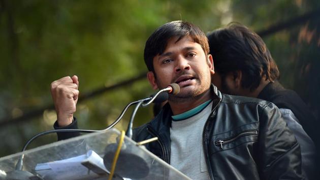 File photo of former Jawaharlal Nehru University Students’ Union president Kanhaiya Kumar.(PTI)