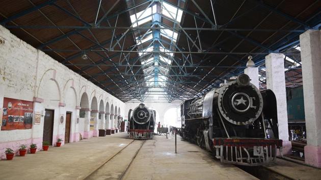 The Rewari railway heritage museum was set up in 1893. It is the only surviving steam locomotive shed in India and houses some of country’s last surviving steam locomotives. The world’s oldest still-functional 1855 steam locomotive, Fairy Queen, a tourist train, was restored here. The museum is located 400 metres to the north of the entrance of Rewari railway station, 50 kilometres from Gurugram. (Sanjeev Verma / HT Photo) The Rewari railway heritage museum was set up in 1893. It is the only surviving steam locomotive shed in India and houses some of country’s last surviving steam locomotives. The world’s oldest still-functional 1855 steam locomotive, Fairy Queen, a tourist train, was restored here. The museum is located 400 metres to the north of the entrance of Rewari railway station, 50 kilometres from Gurugram. (Sanjeev Verma / HT Photo)