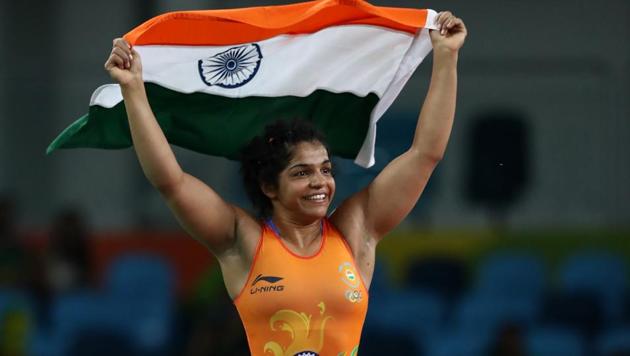 Indian wrestler Sakshi Malik won a bronze medal at the 2016 Olympic Games in Rio de Janeiro.(Getty Images)