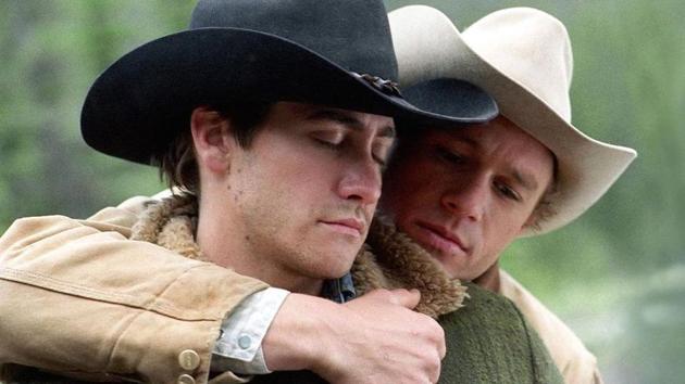 Jake Gyllenhaal and Heath Ledger in a still from Brokeback Mountain. Jake Gyllenhaal and Heath Ledger in a still from Brokeback Mountain.