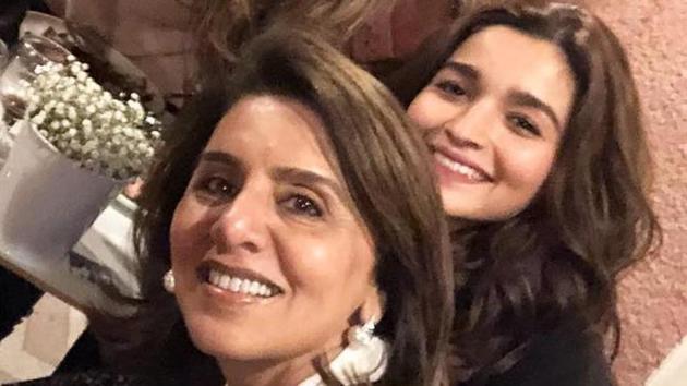 Alia Bhatt with boyfriend Ranbir Kapoor’s mother, Neetu Kapoor. Alia Bhatt with boyfriend Ranbir Kapoor’s mother, Neetu Kapoor.