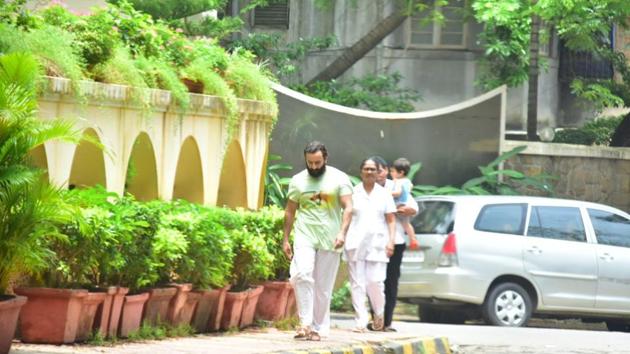 Saif Ali Khan was spotted with son Taimur Ali Khan. Saif Ali Khan was spotted with son Taimur Ali Khan.