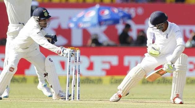 Wriddhiman Saha will miss India’s five-match Test series against England due to injury.(BCCI)
