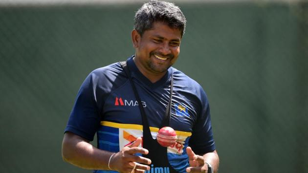 Sri Lanka cricketer Rangana Herath takes part in a training session at the Sinhalese Sports Club (SSC) cricket stadium in Colombo. (AFP) Sri Lanka cricketer Rangana Herath takes part in a training session at the Sinhalese Sports Club (SSC) cricket stadium in Colombo. (AFP)