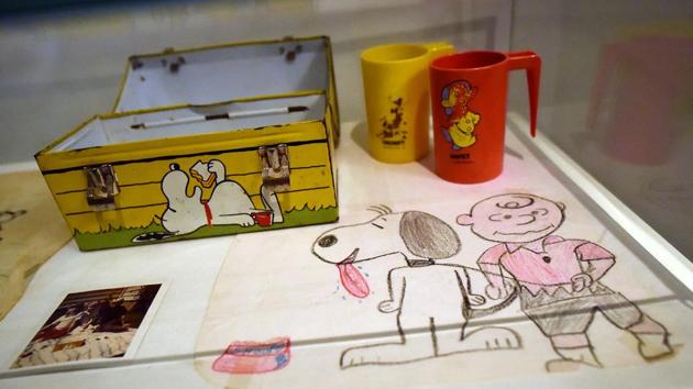 From his sketches and drawings to clothing and a car, “Growing Up Kurt Cobain” displays dozens of Cobain’s personal items, some of them never seen before by the public. “It felt like the right time to show who Kurt really was as a child growing up. To go back to his roots of being a child, where he was happiest,” Cobain’s sister Kim Cobain, said during the opening of the exhibition. (Clodagh Kilcoyne/ REUTERS)