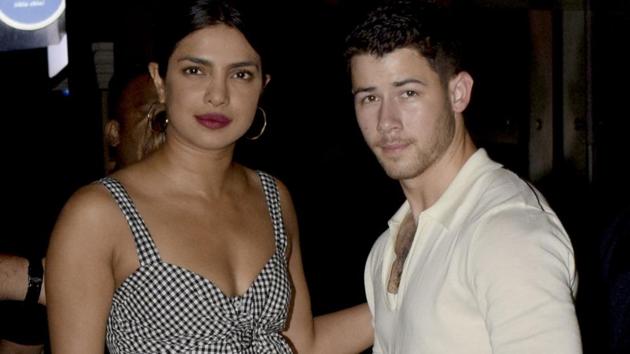 Priyanka Chopra and Nick Jonas at Yauatcha restaurant BKC in Mumbai, India.(Hindustan Times) Priyanka Chopra and Nick Jonas at Yauatcha restaurant BKC in Mumbai, India.(Hindustan Times)