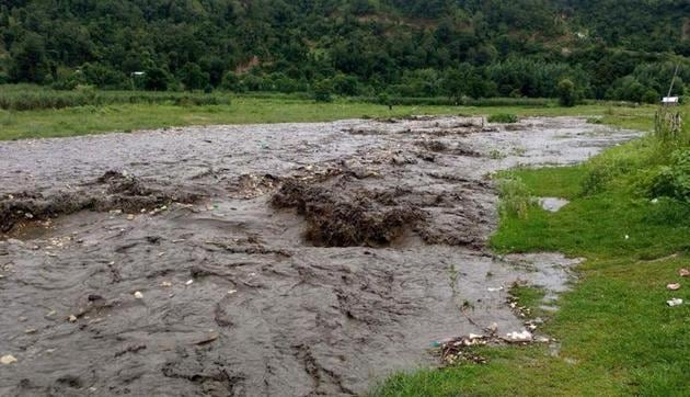 Plastic waste flowing in Ashwani Khad. (HT File Photo) Plastic waste flowing in Ashwani Khad. (HT File Photo)