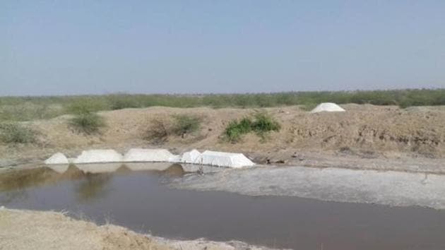 A salt mine in Barmer. In 2015, the state government had approved a proposal to set up 38 salt units in Bakhasar area of Barmer district. (HT File) A salt mine in Barmer. In 2015, the state government had approved a proposal to set up 38 salt units in Bakhasar area of Barmer district. (HT File)