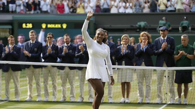 Serena Williams, after she lost the Wimbledon final to Germany’s Angelique Kerber, in London, July 14, 2018(AP)