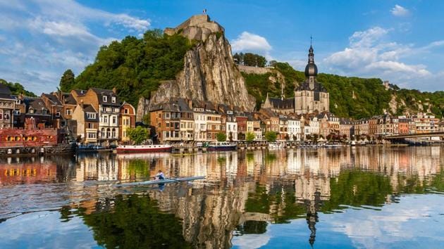 Dinant in Belgium boasts of 2,000km of signposted trails, a beautiful river, majestic ruins and beautiful gardens. (shutterstock)
