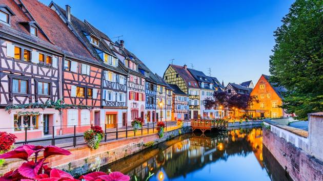 Colmar is a town in France near the border with Germany. It boasts of cobblestone streets lined with medieval and early Renaissance buildings. Highlights include a Gothic 13th-century church as well as local vineyards. (shutterstock)