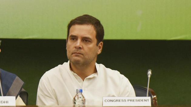 Rahul Gandhi’s fresh attack on the government over the deal comes two days after he told Parliament that French president had conveyed to him there was no problem in sharing details relating to the Rafale deal. (Vipin Kumar/HT PHOTO) Rahul Gandhi’s fresh attack on the government over the deal comes two days after he told Parliament that French president had conveyed to him there was no problem in sharing details relating to the Rafale deal. (Vipin Kumar/HT PHOTO)