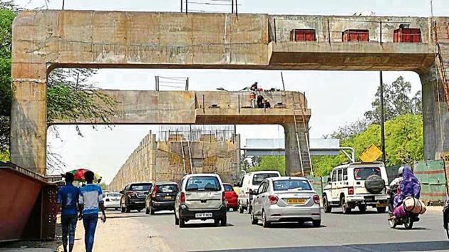 The construction work on the project began in November 2014 with a budget of Rs 278 crore. It was originally scheduled to be completed by November 2016. (HT File Photo) The construction work on the project began in November 2014 with a budget of Rs 278 crore. It was originally scheduled to be completed by November 2016. (HT File Photo)