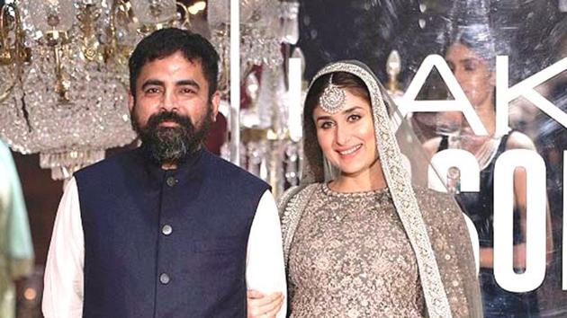 Fashion designer Sabyasachi Mukherjee with actor Kareena Kapoor Khan at Lakme Fashion Week 2016. (IANS File Photo)