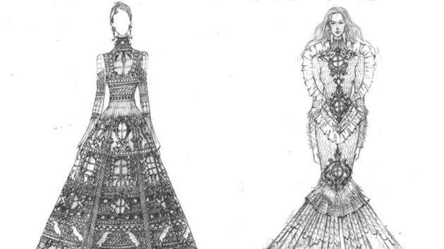 A tale of a Parisian queen on a visit to the resplendent Junagarh Palace in Rajasthan where a mela (local carnival) is organised in her honour inspires designer duo Falguni and Shane Peacock’s collection. (Photo courtesy: Falguni and Shane Peacock)