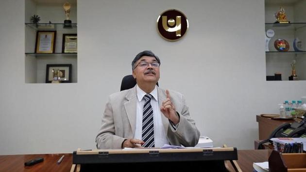 Sunil Mehta, chief executive officer of India's Punjab National Bank (PNB), gestures during an interview with Reuters at his office.(Reuters File Photo)