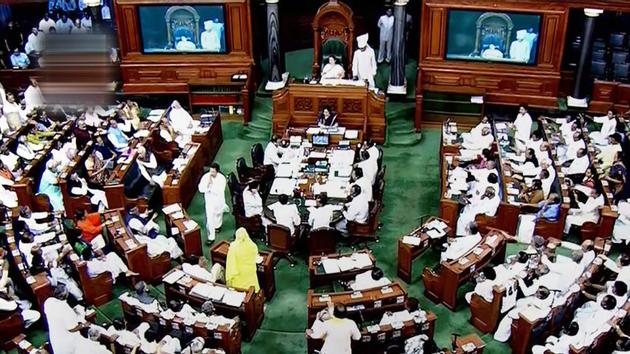Congress president Rahul Gandhi walks back after hugging Prime Minister Narendra Modi during the Monsoon Session of Parliament in the Lok Sabha, in New Delhi on July 20. (PTI Photo) Congress president Rahul Gandhi walks back after hugging Prime Minister Narendra Modi during the Monsoon Session of Parliament in the Lok Sabha, in New Delhi on July 20. (PTI Photo)