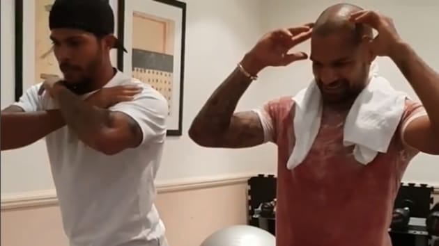 Umesh Yadav and Shikhar Dhawan are working hard ahead of the Indian cricket team’s Test series against England.(Instagram)