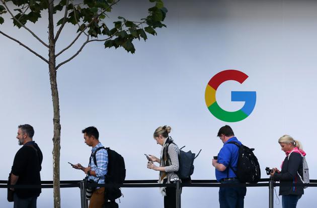Alphabet reported two different profit figures to account for a record $5 billion fine Europe imposed last week for violating competition law with Google’s Android mobile software.(AFP Photo)