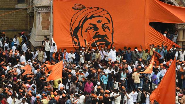 Members of the Maratha community in the state of Maharashtra take part in a rally in Mumbai on August 9, 2017.(AFP File Photo)