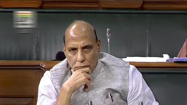 Union home minister Rajnath Singh attends the monsoon session of Parliament in the Lok Sabha. (PTI File Photo) Union home minister Rajnath Singh attends the monsoon session of Parliament in the Lok Sabha. (PTI File Photo)