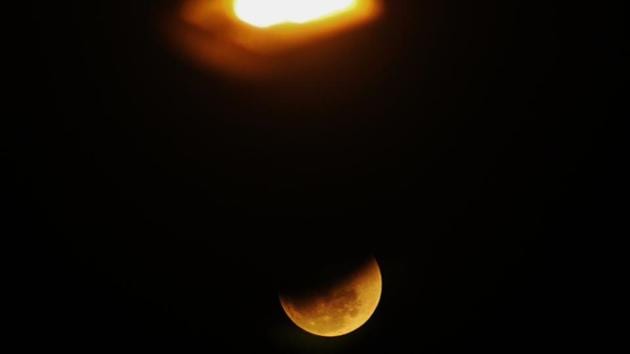 Most countries in the east will be able to watch the total lunar eclipse on the evening of July 27. Central Asia, the Middle East and a majority of eastern Africa will have the best view of the total lunar eclipse.(Praful Gangurde/ Hindustan Times)