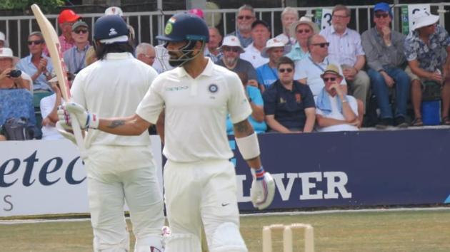 Virat Kohli, at the other end, got to his half-century off 67 balls. (BCCI) Virat Kohli, at the other end, got to his half-century off 67 balls. (BCCI)