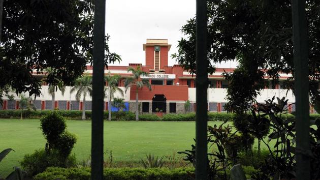 A View of Hindu College at Delhi University in New Delhi.(Sonu Mehta/ Hindustan Times)