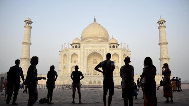 The UP government affidavit said the entire precinct of Taj Mahal should be declared a no-plastic zone and use of bottled water be also prohibited.(AP File Photo)