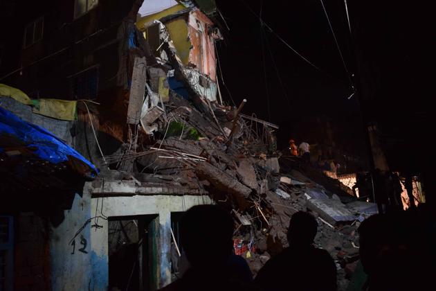 The building was constructed eight years ago and was declared unsafe six months ago. (Praful Gangurde/HT) The building was constructed eight years ago and was declared unsafe six months ago. (Praful Gangurde/HT)