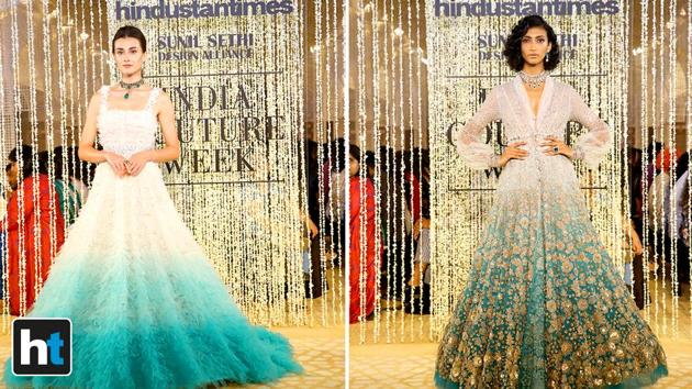 Tahiliani’s collection was titled In Elysium on the opening day of the India Couture Week 2018. (Raajessh Kashyap/HT Photo)