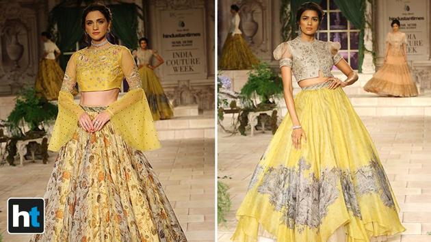 Titled A maiden prayer, designer Anju Modi’s 2018 couture collection was a total deviation from her last one. (Raajessh Kashyap/HT Photo)